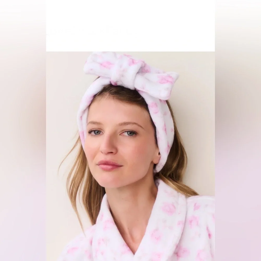 NWOT LoveShackFancy Bow Face Wash Beauty Headband Onesize retail $45